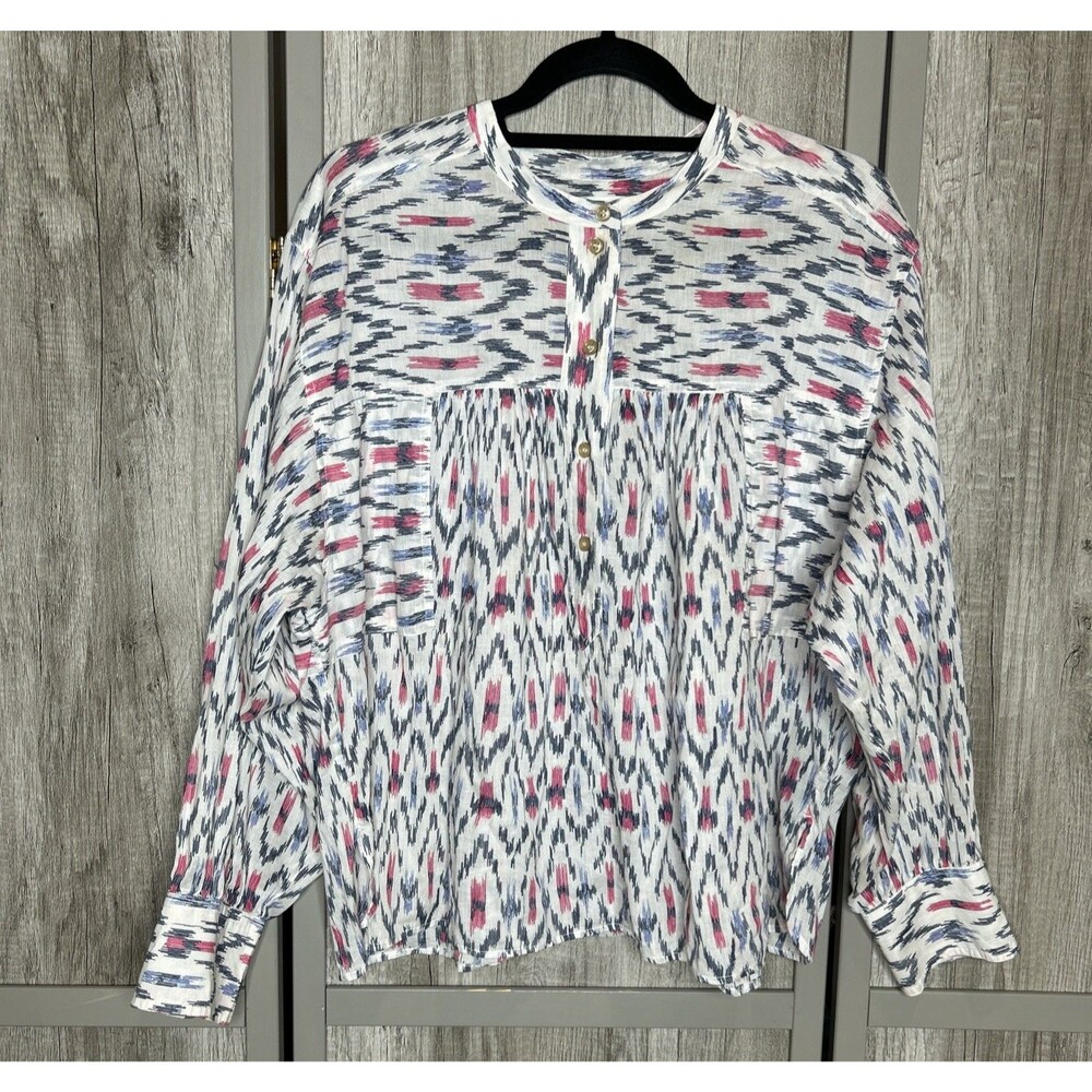 Etoile Isabel Marant Top Size 44 Lally Printed Shirt Long Sleeves